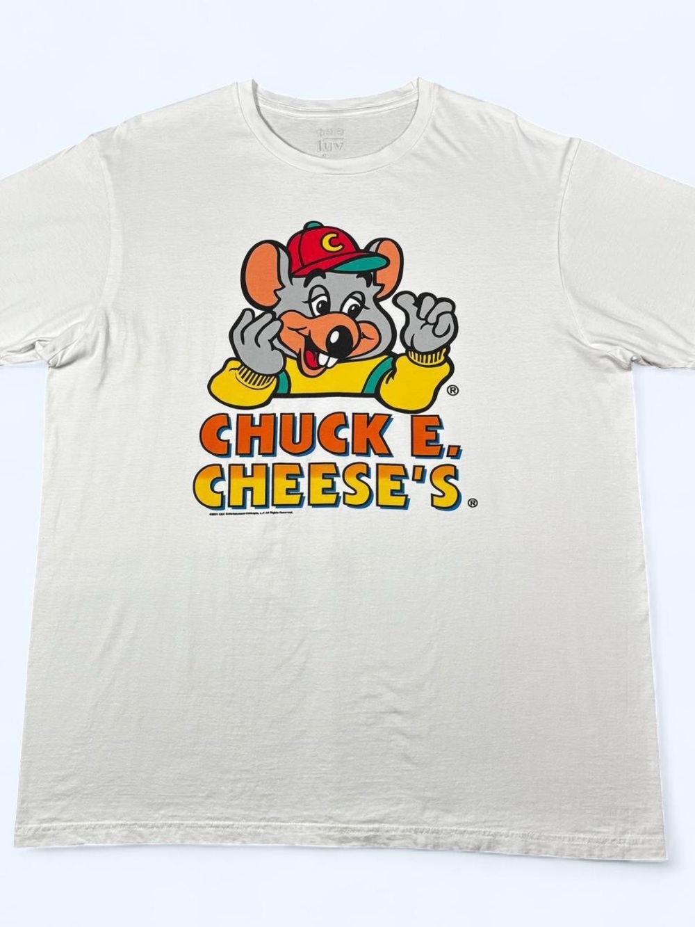 2021 Chuck E. Cheese’s Graphic T-Shirt Tee Luv XL Promo Retro Nostalgia Animal